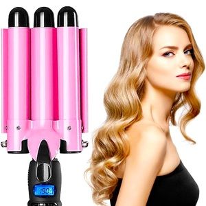 Pink hair wave wand